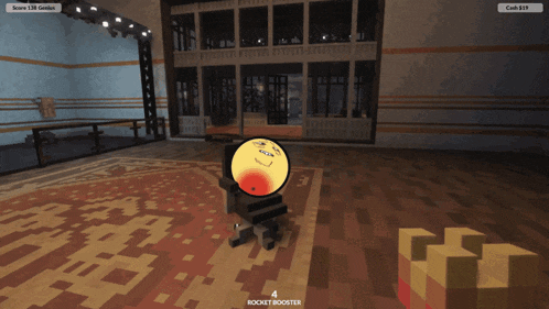 a video game with a rocket booster in the middle