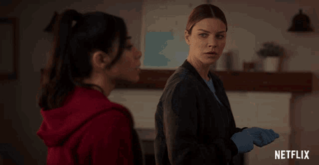 a woman talking to another woman with the words i did n't say anything