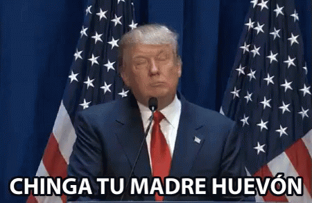 Chinga Tu Madre Huevón GIF - Ay Donaldtrump Politicos GIFs