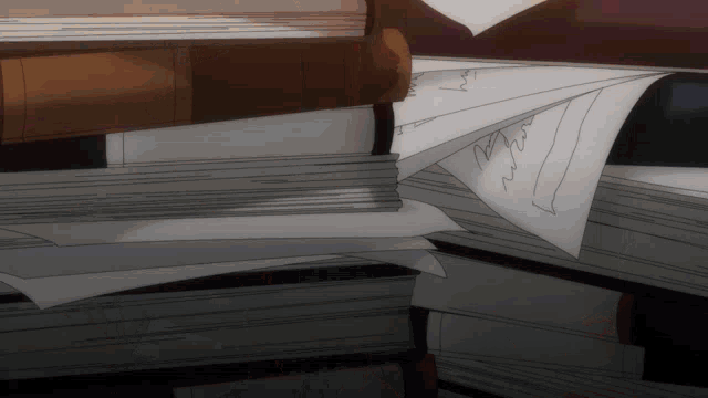 a stack of books with one being opened to a page that says ' mrs. ' on it