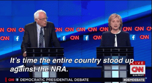 Gun Control GIF - Hillary Clinton Stand Up Against Nra Presidential Debate GIFs