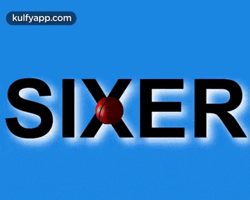 a picture of the word sixer with a red ball in the middle