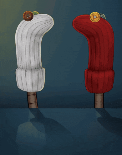 a cartoon drawing of two socks and the word fr