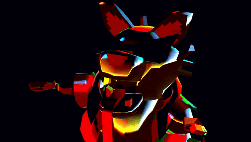a computer generated image of a cartoon character with a blue eye