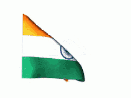 a flag of india is waving in the wind