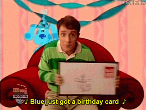 Blues Clues Steve GIF - Blues Clues Steve Blue Just Got A Birthday Card GIFs