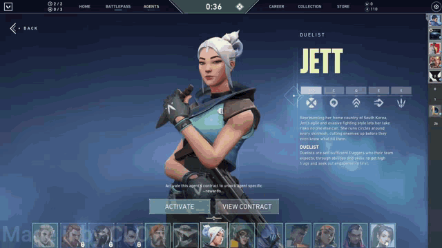 a screenshot of a video game with the name jett on it