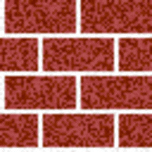 a close up of a red brick wall on a white background .