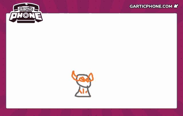a drawing of an explosion with a gartic phone logo