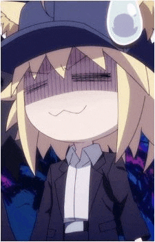 a close up of a cartoon character wearing a suit and hat .
