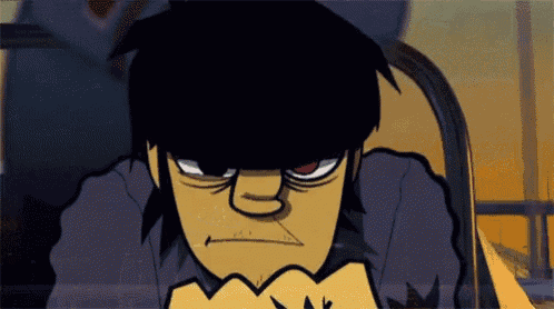 a close up of a cartoon character with a fist in his hand