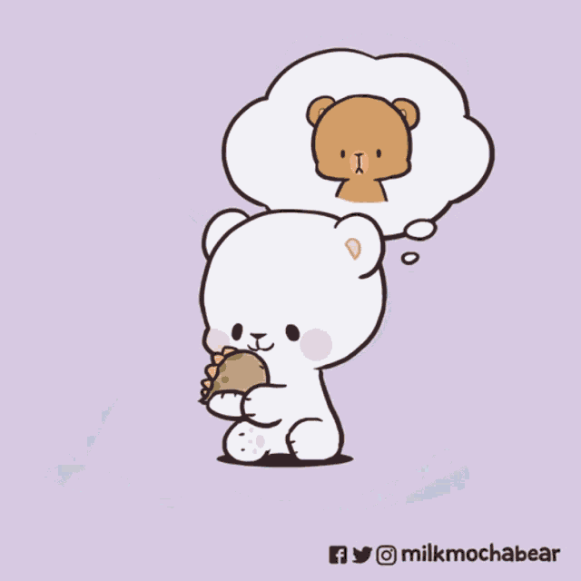 a cartoon of a teddy bear laying on a bed thinking about a carrot
