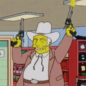 Yeehaw Guns GIF - Yeehaw Guns Simpsons GIFs