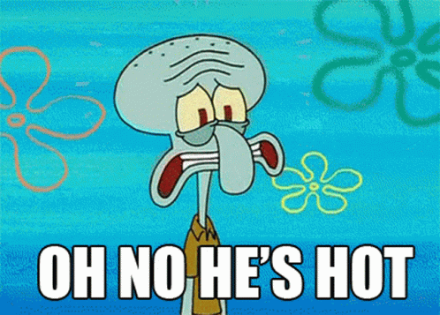 Squidward Oh No Hes Hot GIF - Squidward Oh No Hes Hot Shaking GIFs