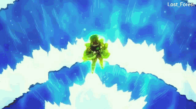 a picture of a person with the words lost forest on the bottom right