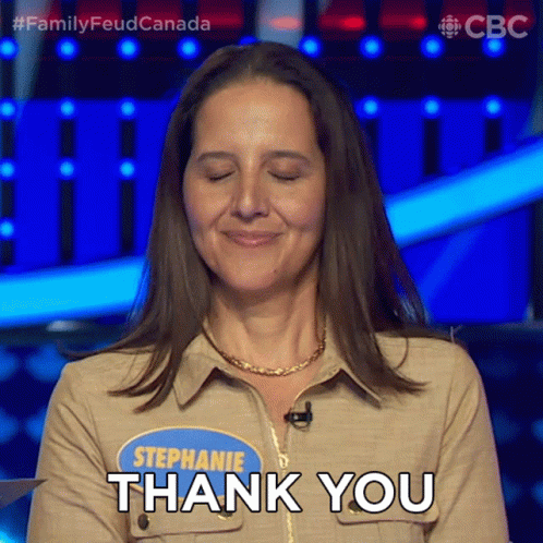 Thank You Stephanie GIF - Thank You Stephanie Family Feud Canada GIFs