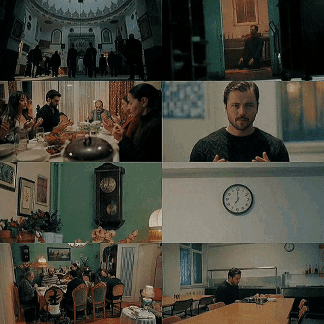 a clock on the wall shows that it is almost 5:00