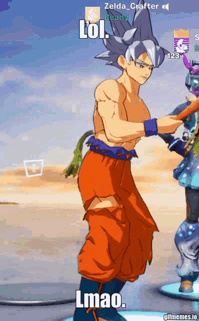Goku Lol Lmao Leeks Dance Fortnite GIF