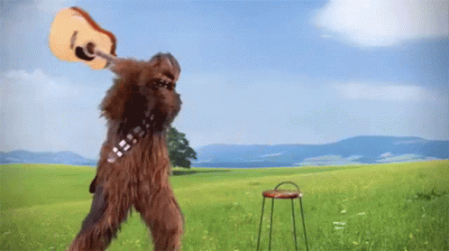 Star Wars Chewbacca GIF - Star Wars Chewbacca Smashing Guitar GIFs