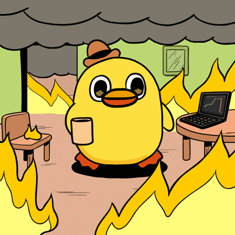 This Is Fine Duck Work Duck GIF - This Is Fine Duck This Is Fine Work Duck GIFs
