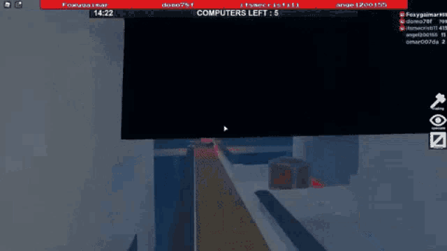 a screenshot of a video game that says computers left at the bottom