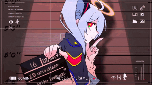 a video of a girl with a sign that says 16 07 2013