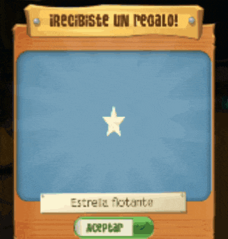 a blue flag with a white star on it and a sign that says recibiste un regalo