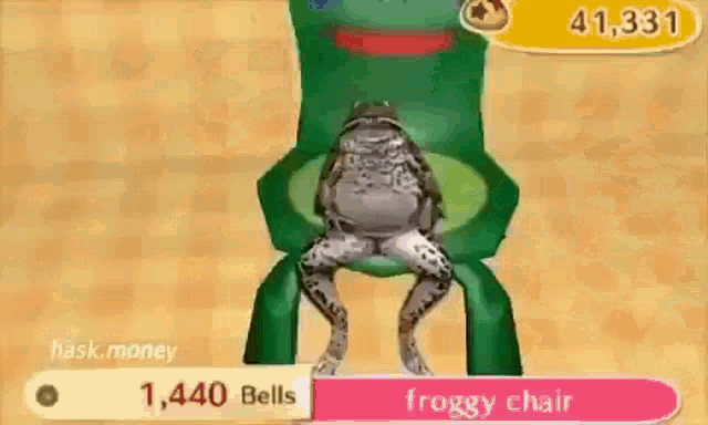 Frog Froggy Chair GIF - Frog Froggy Chair Animal Crossing GIFs