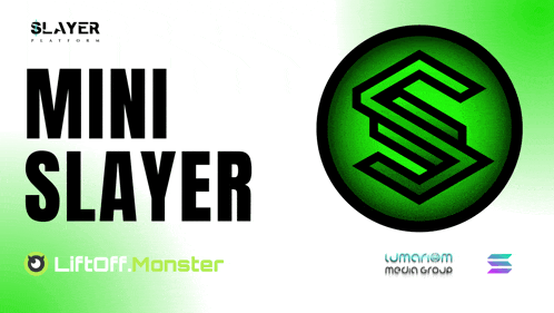 a green circle with a s on it and the words mini slayer