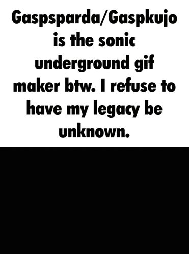 a poster that says gassparda / gaspkujo is the sonic underground gif maker