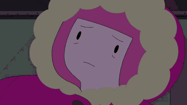 a cartoon character wearing a pink hooded jacket
