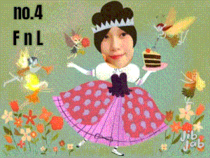 a cartoon of a girl with a crown on her head holding a piece of cake