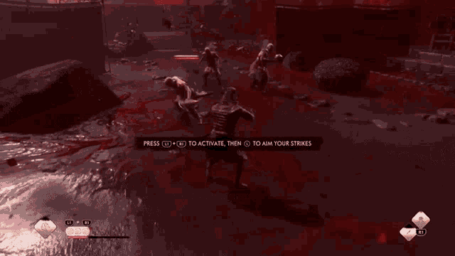 a screenshot of a video game that says press to activate then to aim your strikes on it