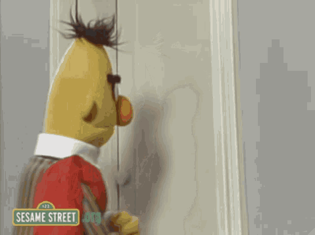 Bert Wonders What Is Going On Can Hear Something GIF - Bert Wonders What Is Going On Can Hear Something I Can Hear Something GIFs