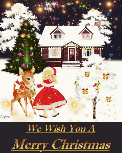 a christmas card that says we wish you a merry christmas on it