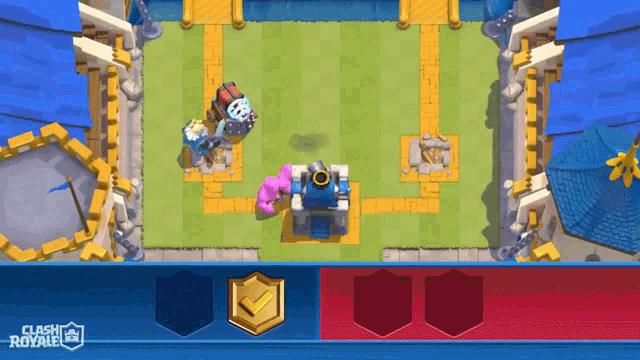 a clash royale game is being played on a phone