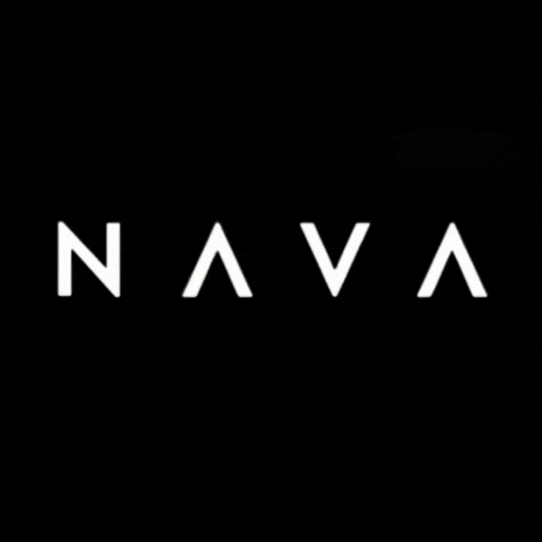 a black background with white letters n and v on it