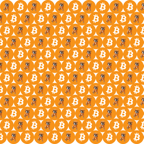 a repeating pattern of circles with the letter b and a picture of a dog
