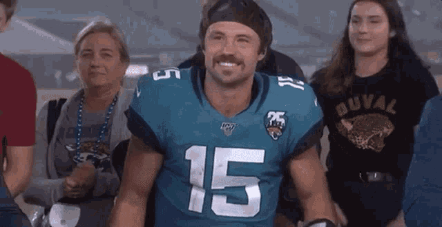 a man in a jaguars jersey with the number 15 on it