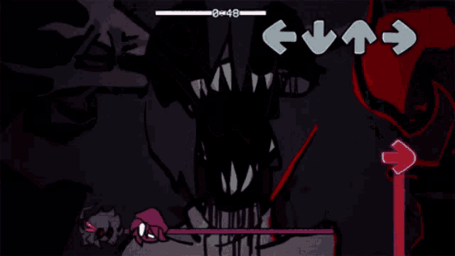 a screenshot of a video game with arrows pointing to different directions