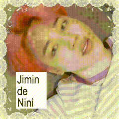 a picture of a person with red hair and the name jimin de nini on it