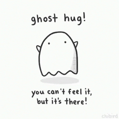 Ghost Hug Cant Feel It GIF - Ghost Hug Cant Feel It But Itsthere GIFs