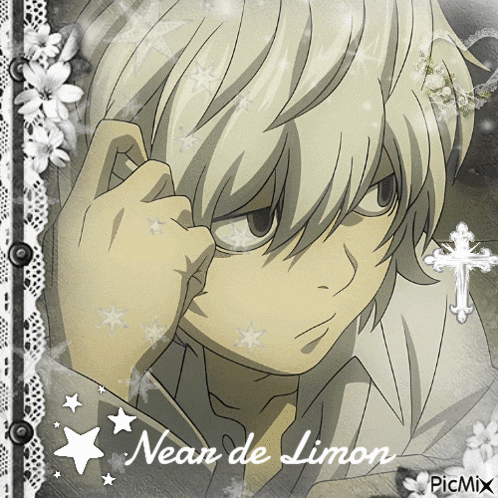 a picture of nean de limon with a cross and stars