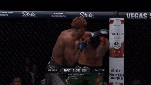 a ufc fight between medina and gautier is being shown