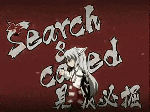 a cartoon girl with glasses is standing in front of a red background with her hands outstretched .