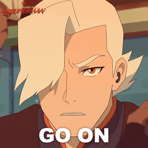 a cartoon of a man with the word go on below him