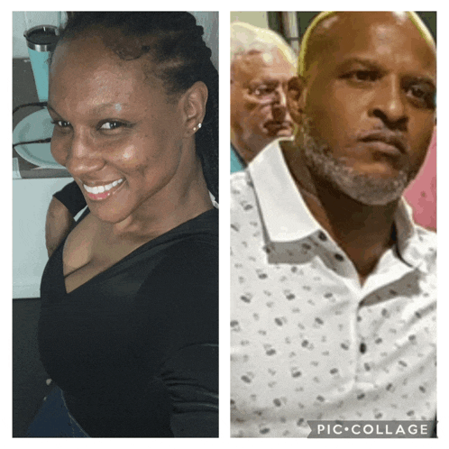 a picture of a woman and a picture of a man with the words pic collage on the bottom
