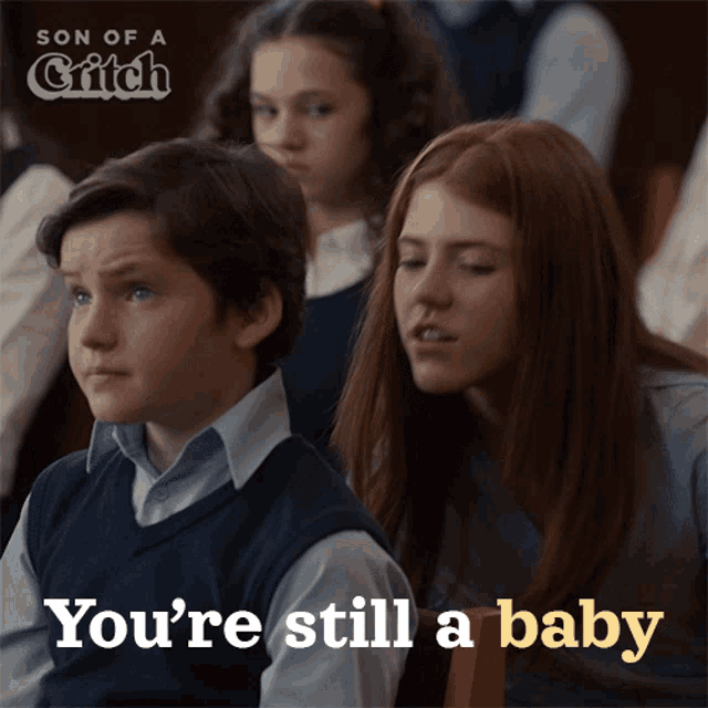 a poster for son of a grifch shows a boy and a girl sitting in a classroom