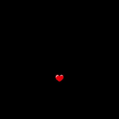 a red heart in a clear circle with a white outline