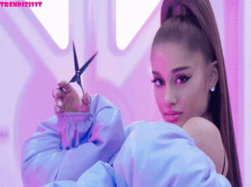 Cut Off Scissors GIF - Cut Off Scissors Ariana Grande GIFs